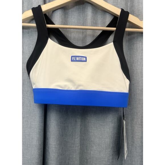 P.E Nation REACTION TIME SPORTS BRA PEARLED IVORY Women’s Size Xsmall NWT - Picture 7 of 13